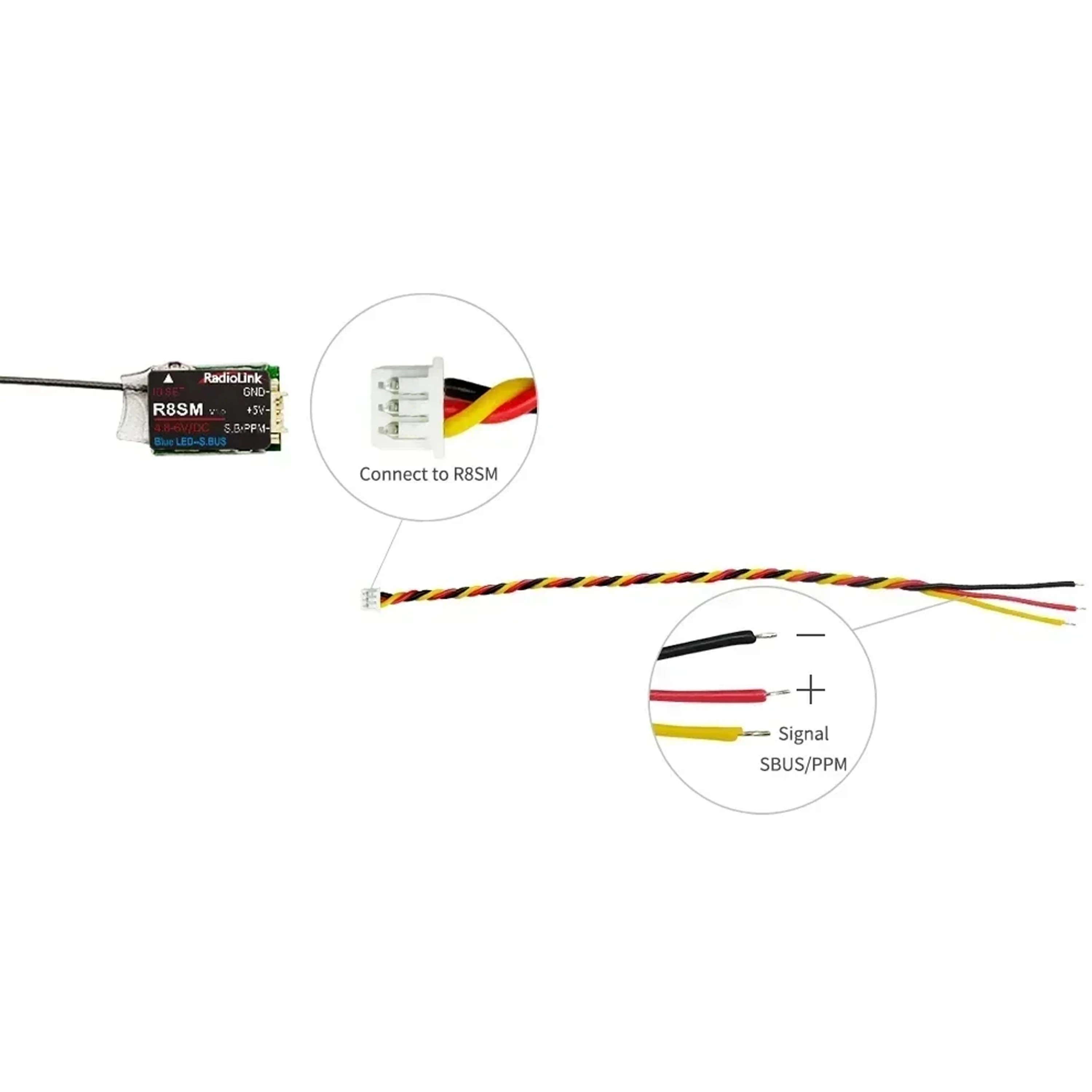 Receiver Sbus 8Ch - Radiolink R8SM 8-kanałowy mini odbiornik 2.4G