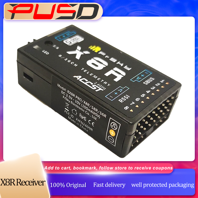 Receiver Sbus 8Ch - Odbiornik FrSky X8R 8-kanałowy/16-kanałowy 2.4GHz z