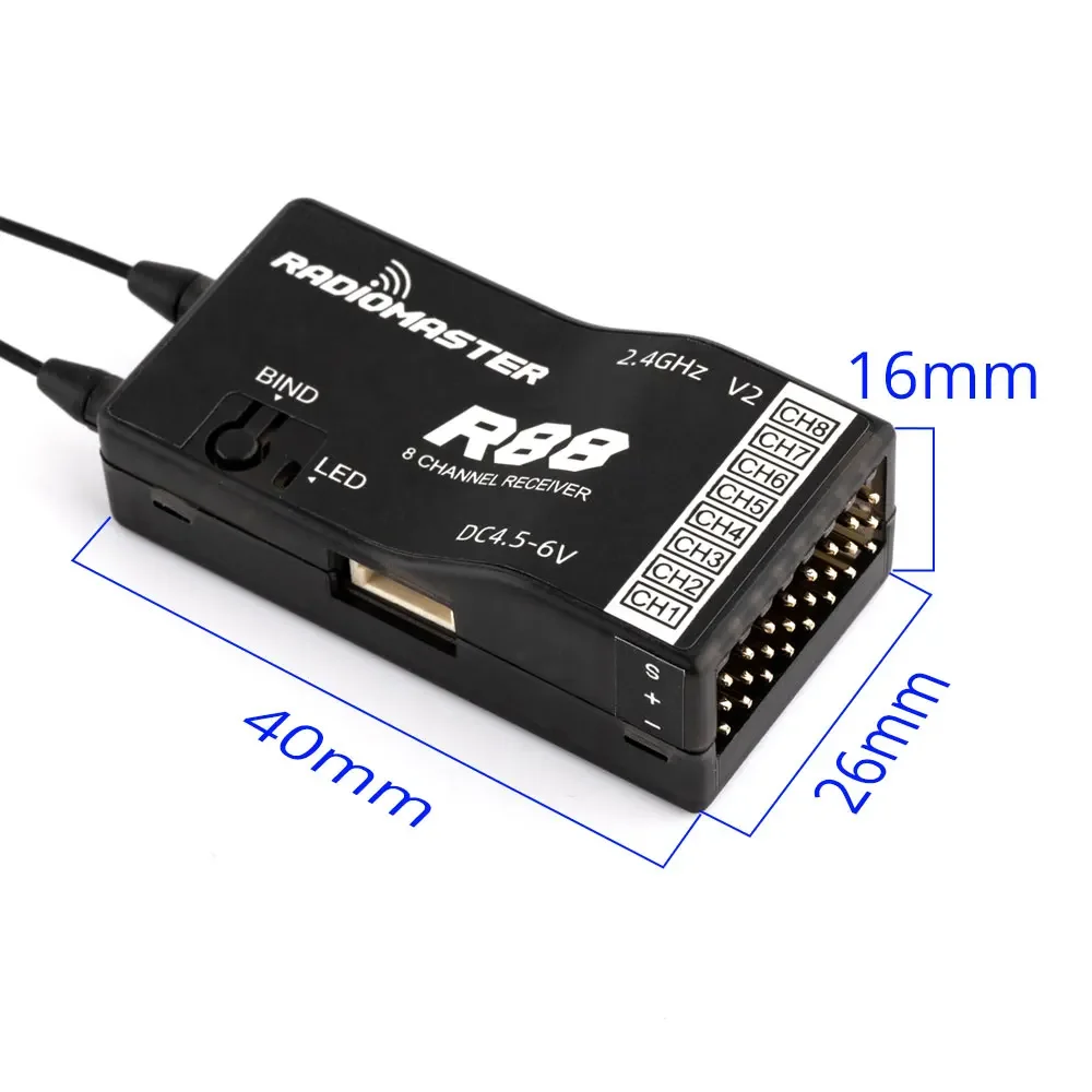 RadioMaster R88 V2.0 8-kanałow – Receiver Sbus 8Ch recenzja i cena