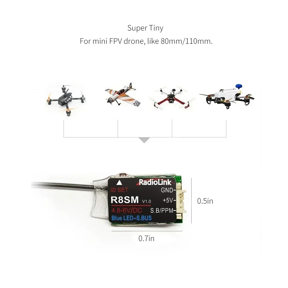Radiolink R8SM 8-kanałowy mini – Receiver Sbus 8Ch recenzja i cena