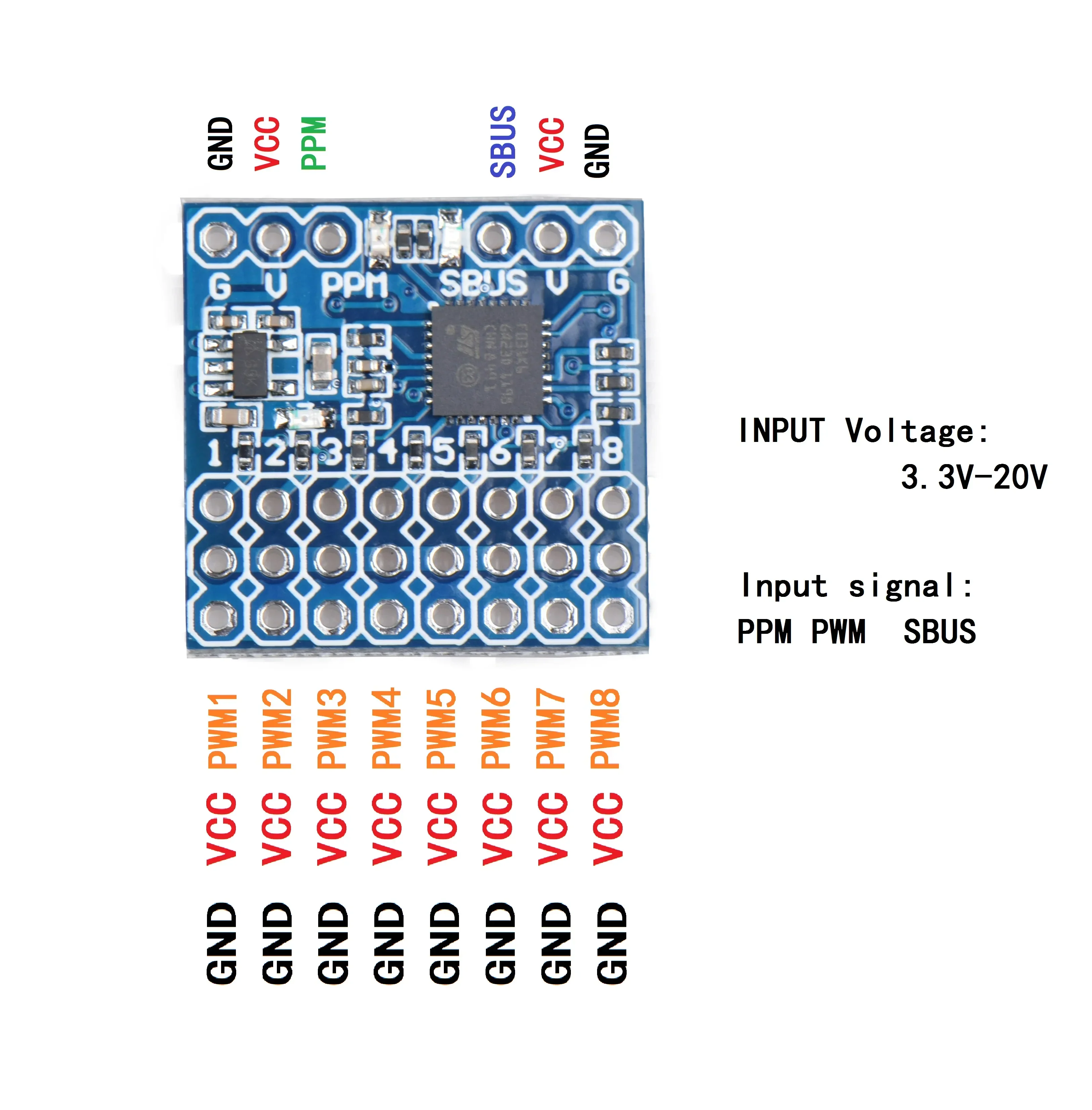Konwerter JHEMCU SPP-SBUS 8CH  – Receiver Sbus 8Ch recenzja i cena